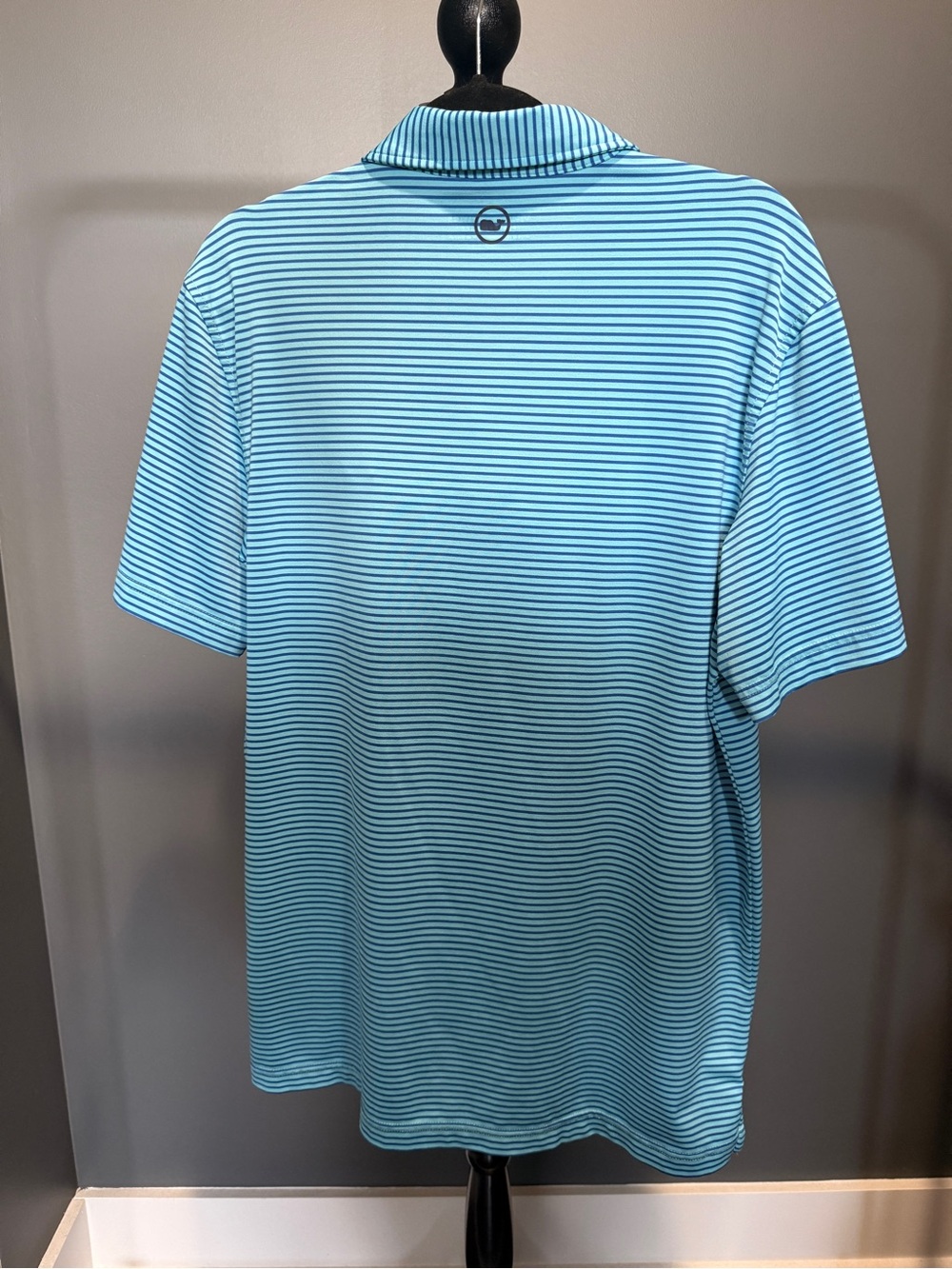 Vineyard Vines Light Blue & dark blue Thin-Stripe Polo - Men's - Picture 2 of 3